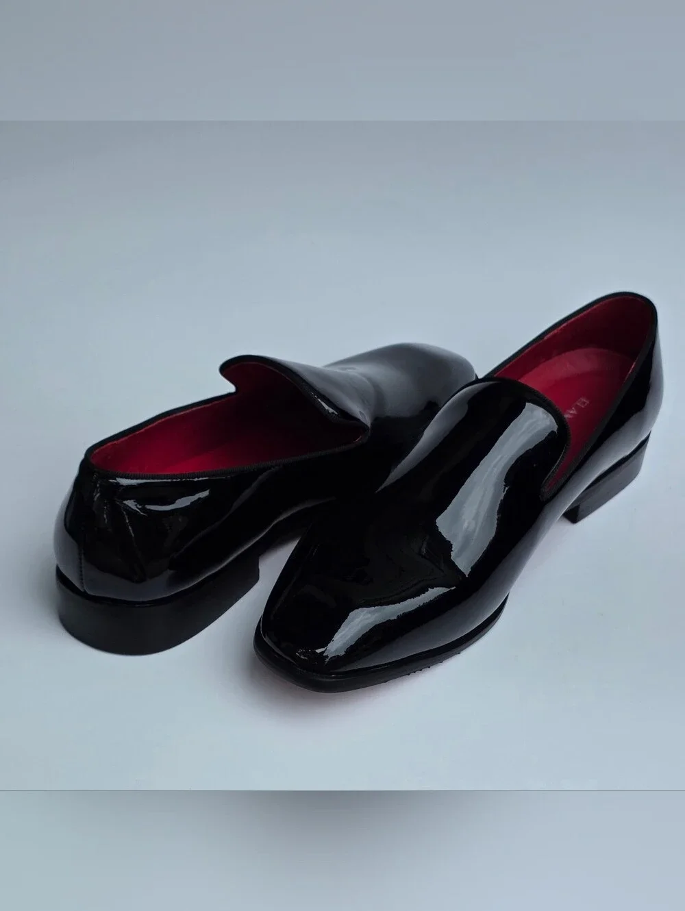 ELANROMAN Men's Patent Leather Loafers Black Dress Wedding Shoes US 12 EU 47 New